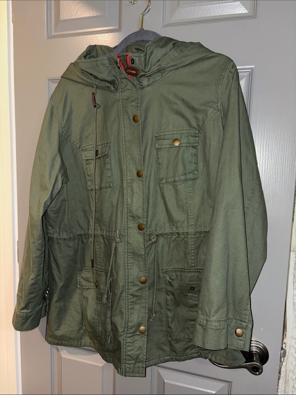 Olive Green Hooded Field Jacket